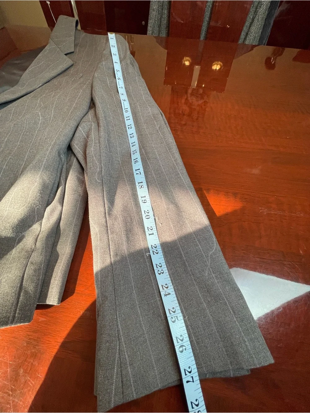 NWT ZARA Grey Pinstripe Oversized Blazer Jacket Size USA 42 EUR 52 Quiet Luxury